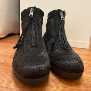 TECNICA Black Pony hair Après Ski Boots